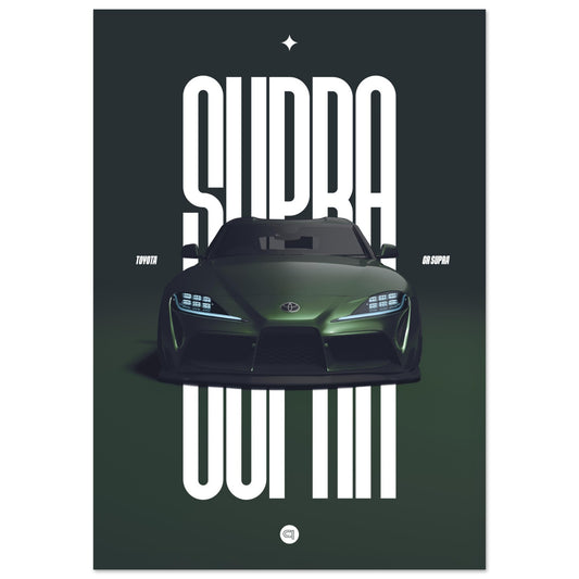 Car Poster - Toyota GR Supra Bumper - Green
