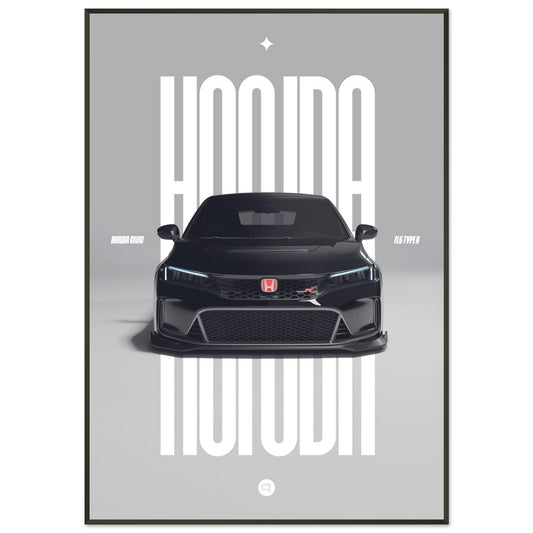 Framed Car Poster - Honda Civic FL5 Type R - White