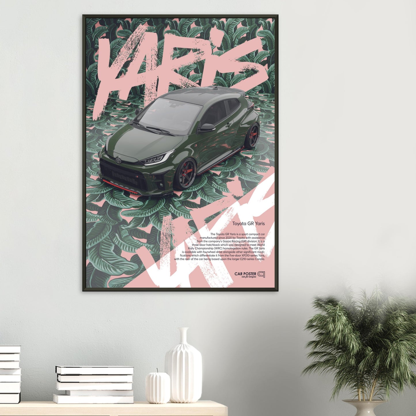 Framed Car Poster - Toyota GR Yaris