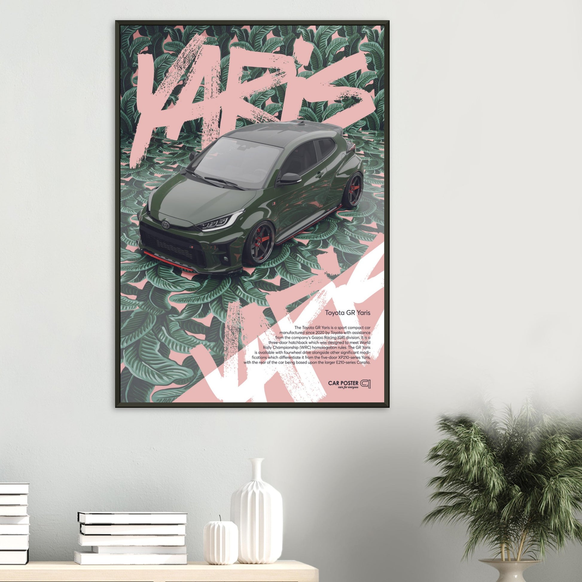 Framed Car Poster - Toyota GR Yaris