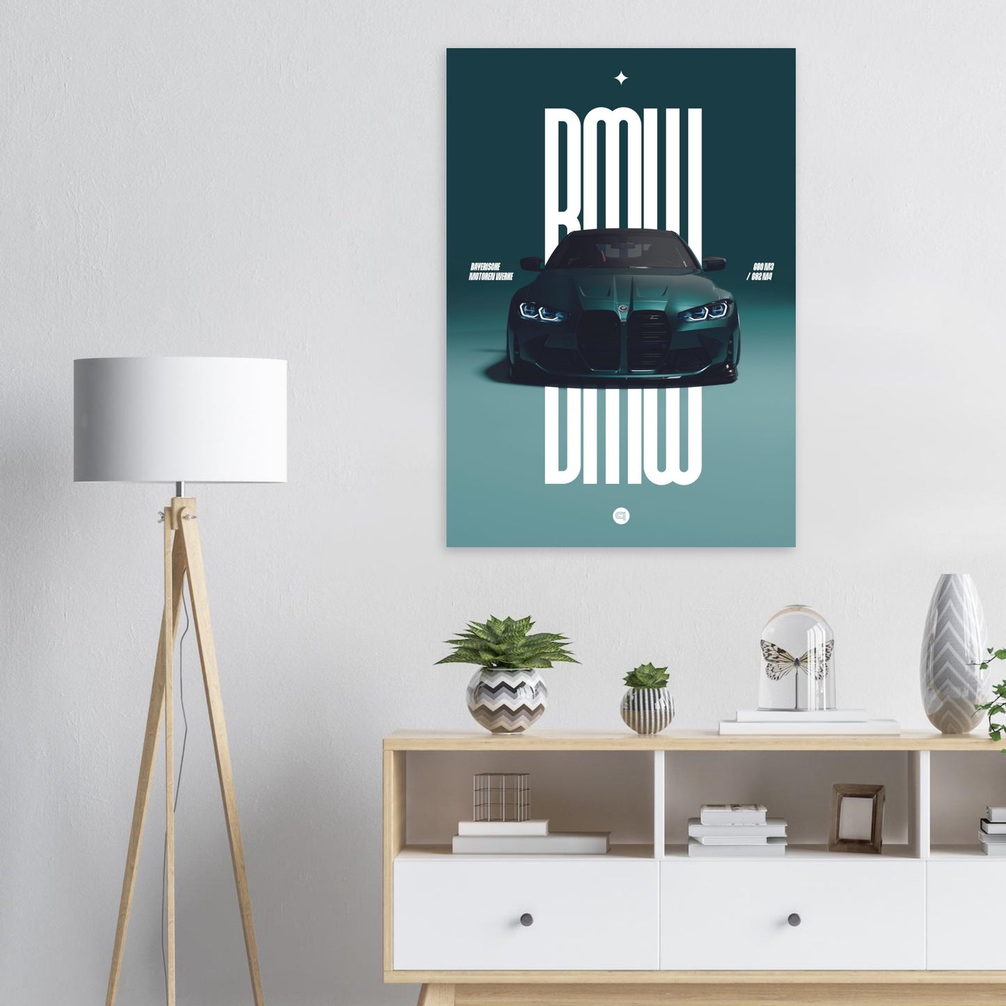 Car Poster - BMW G80 M3 / G82 M4 Bumper - Darkgreen